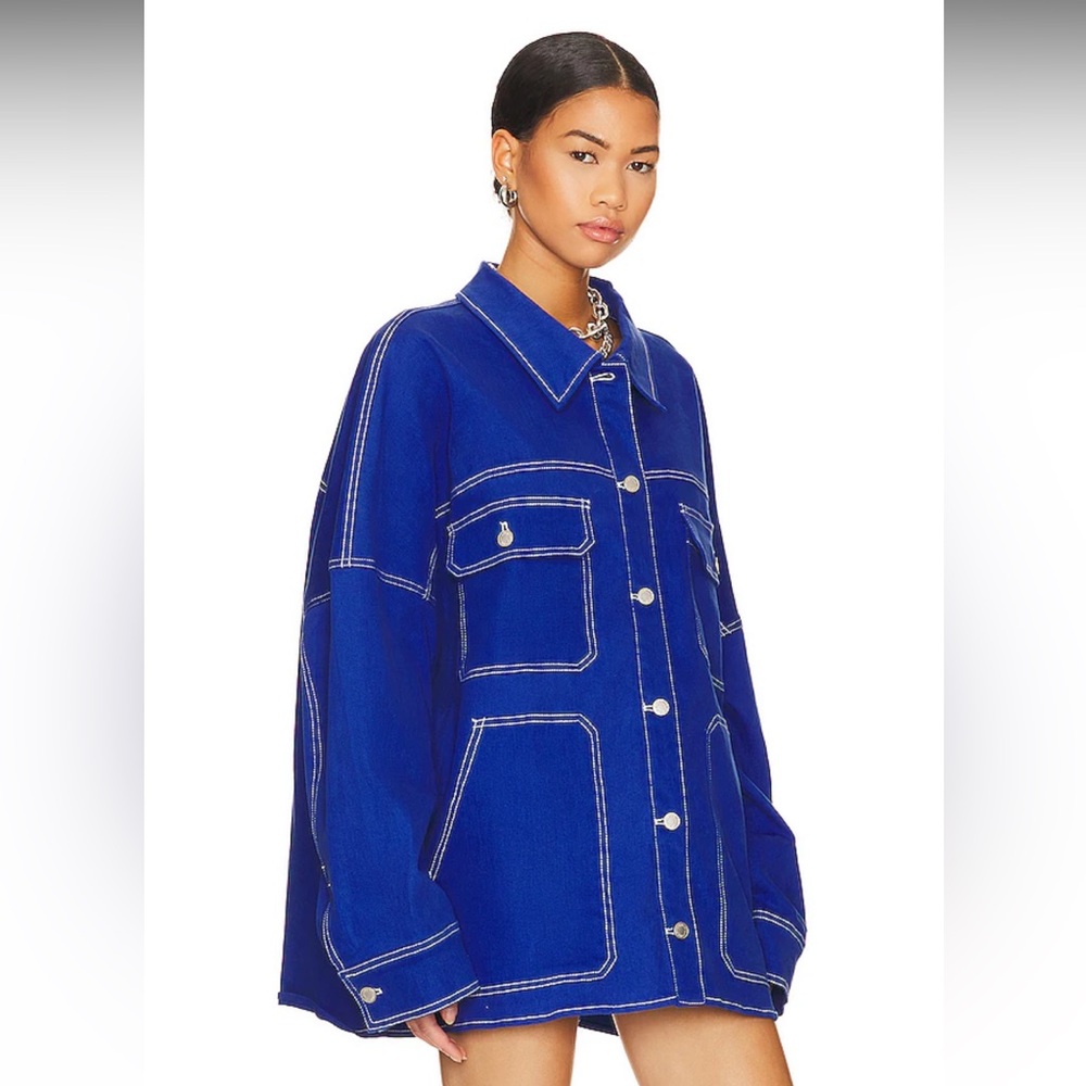 BY.DYLN Cooper Jacket in Blue Cobalt Revolve Size XS - Picture 2 of 7